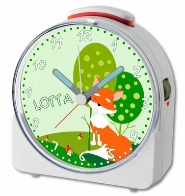 Produktbild von Kinder Wecker Motiv Fuchs Kinderwecker weiß