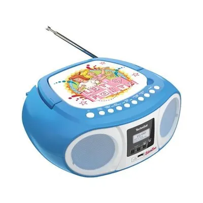 Image de Boombox TechniSat 3 W FM/DAB+ CD Bluetooth MP3 USB avec réveil. Bibi&Tina bleu/blanc DIGITRADIO 1990 BIBI&TINA 0040/3952
