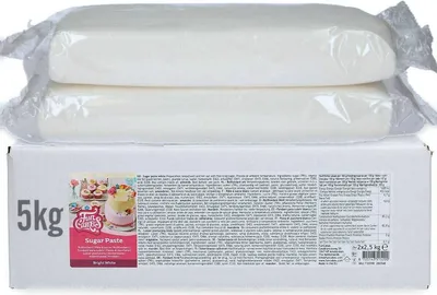 Produktbild von FunCakes Rollfondant Brilliant Weiß Vanille 5kg (2x 2,5kg)
