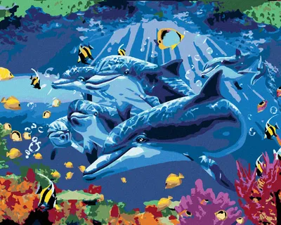 Produktbild von Zuty - Malen nach Zahlen - DIE UNTERWASSERWELT, 40x50 cm, mit Keilrahmen (bereits gespannt)