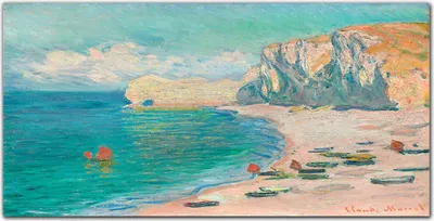 Produktbild von Coloray Bild aus Acryl 100 cm x 50 cm - Wanddekoration Wohnzimmer Acrylblock mit Bild Gehärtetes Acryl Dekoration Küche - Strand Falaise D'amont Monet