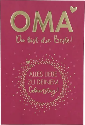 Produktbild von 11566 Depesche Zahlenkarte, Glückwunschkarte-OMA Du bist die Beste! Alles Liebe zu...