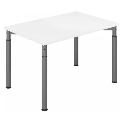 Immagine prodotto di HAMMERBACHER YS12 höhenverstellbarer Schreibtisch weiß rechteckig