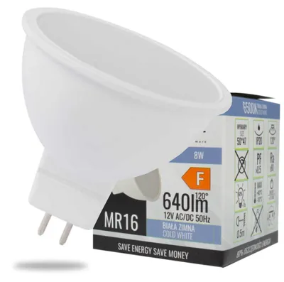Obrázek produktu pro LED žárovka reflektor MR16, 8W, 12V, studená bílá, Ecolight EC79393