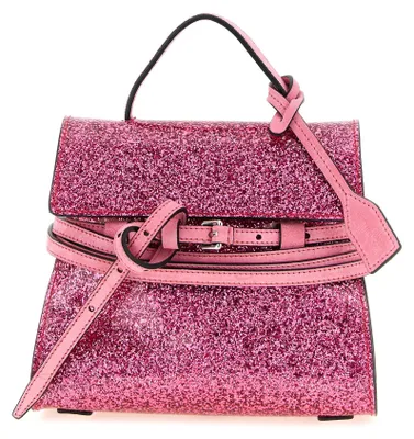 Produktbild von Moschino Tie Me Small Handtasche rosa Glitzer Gürtel