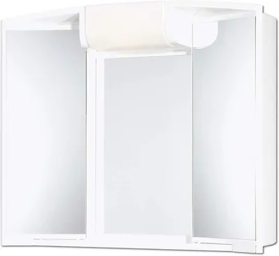 Imagen del producto de Espejo de baño blanco con un ancho de 59 cm y espacio de almacenamiento