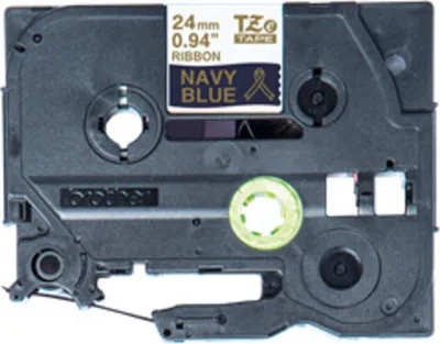 Produktbild von Brother TZe-Rn54 - Seidig - Gold auf Marineblau - Rolle (2,4 cm x 4 m) 1 Kassette(n) Band - für Brother PT-D600, P-Touch PT-3600, D600, D800, E550, P750, P900, P950, P-Touch EDGE PT-P750