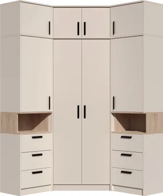 Produktbild von Marmex Möbel Schrank-Set GRANT SET 14 C, (6-St., 2 Regale, Eckschrank, drei Schrankverlängerungen), Türen mit Soft-Close-System