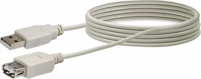 Produktbild von Schwaiger CK1502 531, 2 m, USB A, USB A, USB 2.0, Männlich/Weiblich, Grau