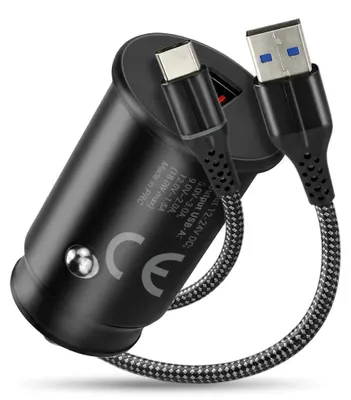Obrázek produktu pro Autonabíječka Everactive CC-15QC s USB portem QC 3.0 18 W + kabel USB-C 1 m