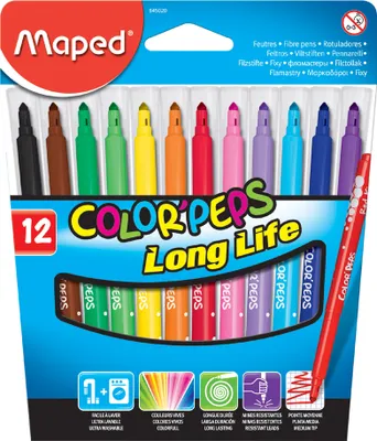 Produktbild von Maped Fasermaler COLOR'PEPS 12er Kartonetui