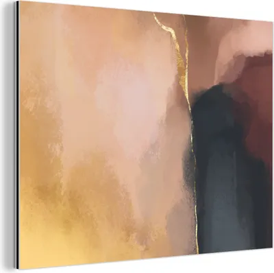 Obrázok produktu pre Nástenná dekorácia Kovový kovový obraz Wall Art 120x90cm Abstraktné - Maľba - Pastel Muchowow Hliníkové obrazy