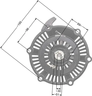Obrázek produktu pro Stiga GGP SV200 Mountfield SP554 náhradní startér 118550161/1 NZ566