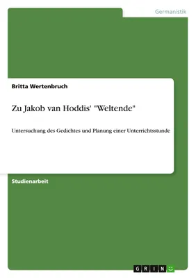 Produktbild von Zu Jakob van Hoddis' "Weltende"