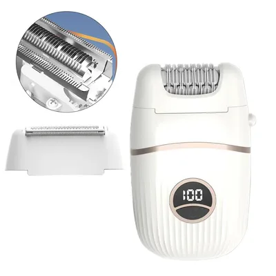 Produktbild von Elektrischer Hornhautentferner Akku, Haarentferner für Damen, Fußpflegegerät, 2 Geschwindigkeiten & LCD Display, wasserdicht Pediküre Gerät Weiß