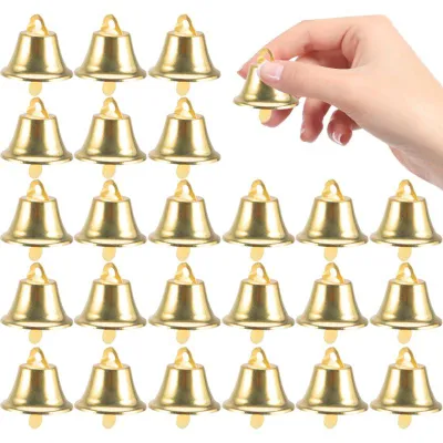 Produktbild von Mini Metallglocken - 2 cm Durchmesser - Zum Basteln und Dekorieren - Goldfarben