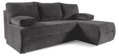 Obrázek produktu pro Pravostranná rohová pohovka LOFER bez područek s funkcí rozkládání (206 x 155 cm) – grafitová