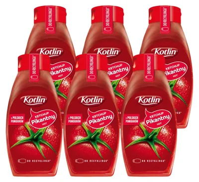 Produktbild von Kotlin Ketchup scharf 6x 650g - Tomatenketchup ohne Konservierungsstoffe