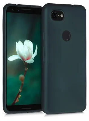 Produktbild von kwmobile Handyhülle für Google Pixel 3a Hülle - Silikon Case metallisch schimmernd - Schutzhülle Cover - Metallic Petrol