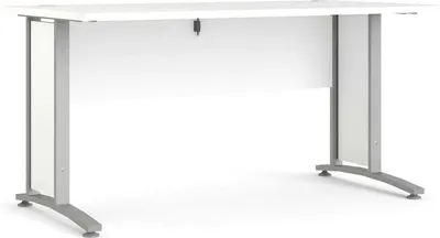 Produktbild von Schreibtisch - Weiß - Silbergrau - 150 x 80 cm