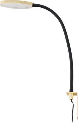 Produktbild von Lindby LED-Leselampe Flexola, gold, rund, Metall, Stecker