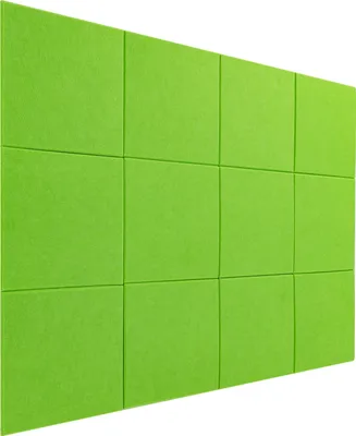 Produktbild von 12 Stück Akustikpaneele selbstklebend hohe Dichte Wanddekoration Grün 30*30cm