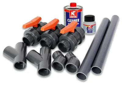 Produktbild von Bypass Set 2 45° für Wärmepumpen Ø 50 mm Poolheizung Schwimmbecken Pool Heizung