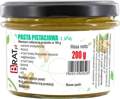 Obrázek produktu pro Pistáciová pasta s himálajskou solí 200g