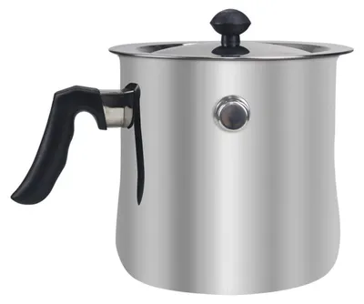 Produktbild von 2,5L Milch- & Wachstopf mit Deckel, Edelstahl Doppelwand, Induktionstauglich, Für Gas- & Elektroherd, Vielseitig zum Kochen & Schmelzen