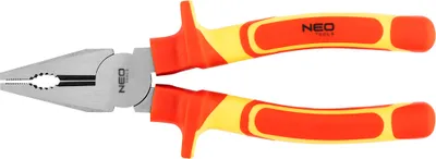Produktbild von NEO TOOLS Format Kombinationszange 200 mm VDE, poliert, Zweikomponentenhandgriff, CrV-Stahl,