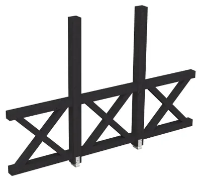 Produktbild von Seitenwand Andreaskreuz SKAN HOLZ 293 x 210 cm anthrazit