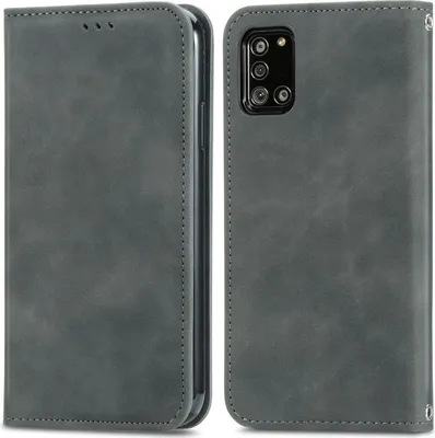 Produktbild von König Design Hülle kompatibel mit Samsung Galaxy A32 5G Kunstleder Handyhülle - Handy Case Grau