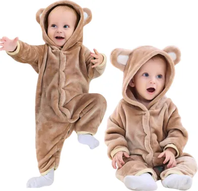 Produktbild von Onesie Kigurumi Romper Schlafanzug Kostüm für Baby Bär: 90 - 95cm
