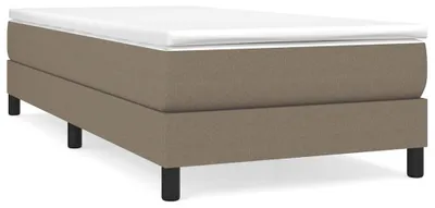 Image de Cadre de lit Taupe 80x200 cm Tissu
