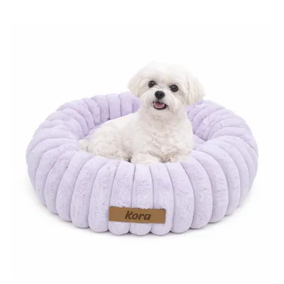 Produktbild von Dogeste Donut Hundebett 50 cm rund, flauschiges Hundekissen, waschbar, rutschfester Boden