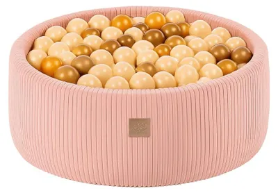 Obrázok produktu pre Ružový bazén s loptičkami v béžovej, zlatej a platinovej farbe