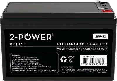 Immagine prodotto di batteria 2-Power 2P9-12 12V 9Ah VRLA F2 ( FASTON 250 )