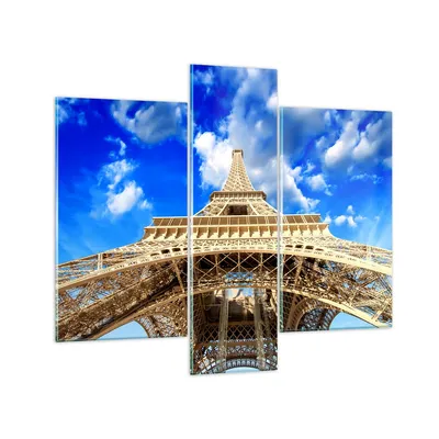 Produktbild von Bilder auf glas - Architektur paris stadt eiffel - 95x80cm - Glasbilder - Wandbilder - Kunstdruck - zum Aufhängen bereit - Wanddekoration aus Glas - Glas Bilder - Wandbild auf Glas - GCB95x80-2479