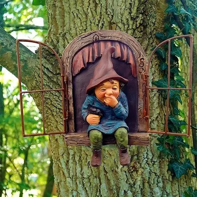 Produktbild von Famanu Gartenfigur Gartenzwerg – Dekoratives Ornament für den Außenbereich