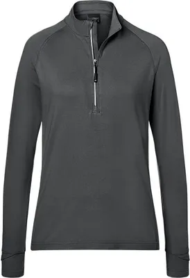 Produktbild von Ladies' Sports  Shirt Half-Zip carbon, Gr. XS