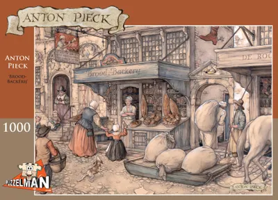 Image de Puzzle « Puzzelman » d'Anton Pieck : « La boulangerie », puzzle de 1 000 pièces