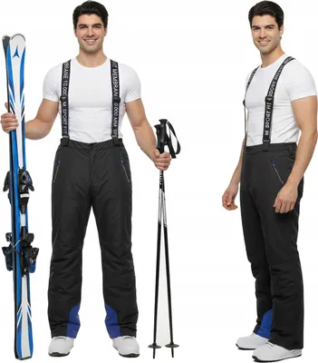 Obrázok produktu pre Pánske lyžiarske nohavice SPORT FIT, čierne, nepremokavé 10 000 mm
