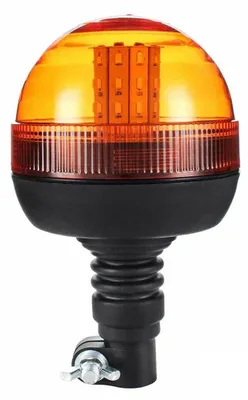 Image de Feu de secours et de signalisation à LED, 40 LED, 3 modes d'éclairage, feu d'avertissement (dôme), orange/jaune, 12–24 V, marquage E E9
