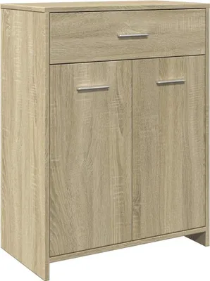 Obrázok produktu pre vidaXL Kúpeľňová skrinka Sonoma Oak 60x33x80 cm Materiál dreva