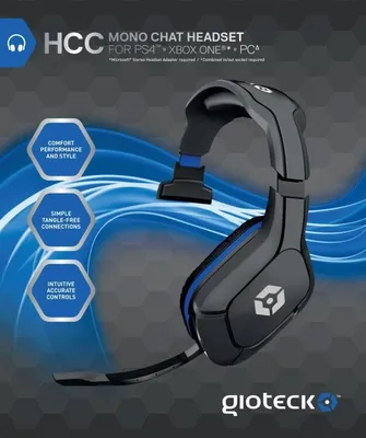 Zdjęcie produktu dla Gioteck HCC, Przewodowa, Gaming, Zestaw słuchawkowy, Czarny