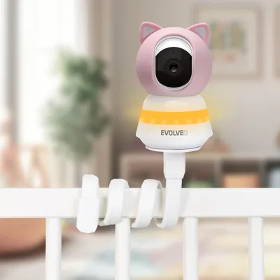 Produktbild von EVOLVEO Baby Monitor N5 - Set videochůvičky s 360° dohledem, obousměrnou komunikací a ukolébavkami,