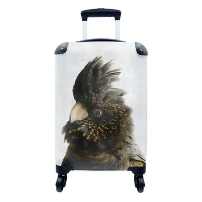 Produktbild von MuchoWow® Koffer Handgepäck Trolley Rollkoffer Kleine Reisekoffer mit 4 Rollen - Kakadu - Vogel - Gold - Cabin Size < 55x40x23 cm & 55x40x20 cm - Fotokoffer - Kabinenkoffer - Boardgepäck - Reise-Box - Reisekoffer - Reisegepäck - Koffer mit Bild - Trolley für Kinder