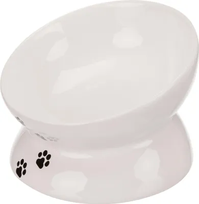 Image de Trixie Food Bowl chat blanc