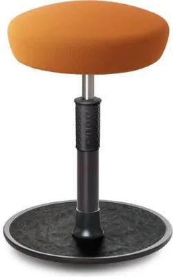 Produktbild von Sitz- Stehhocker Free Regular Hutsitz Gestrick Orange schwarz /schwarz.