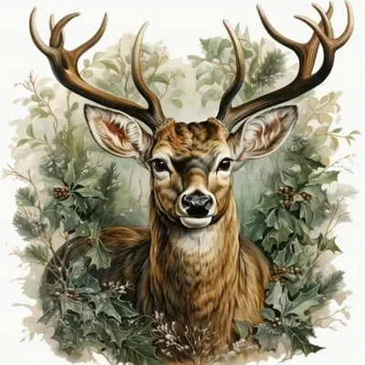 Productafbeelding van Schilderen op nummer: Hertenkoning van het bos, 40x50 cm, met lijst. Creatief